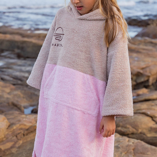 Kids Sorbet Pink Towel Poncho