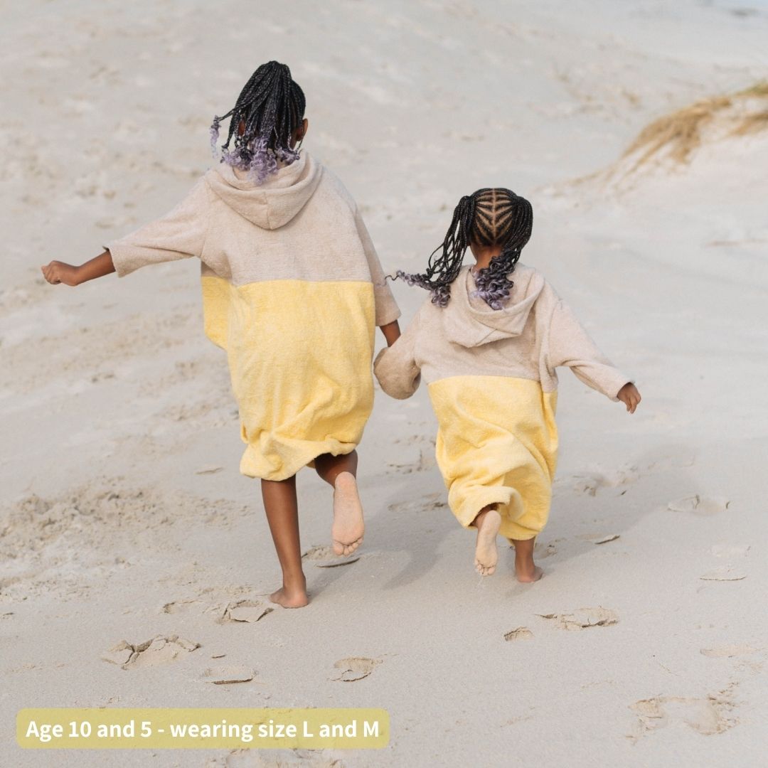 Kids Sunshine Yellow Towel Poncho