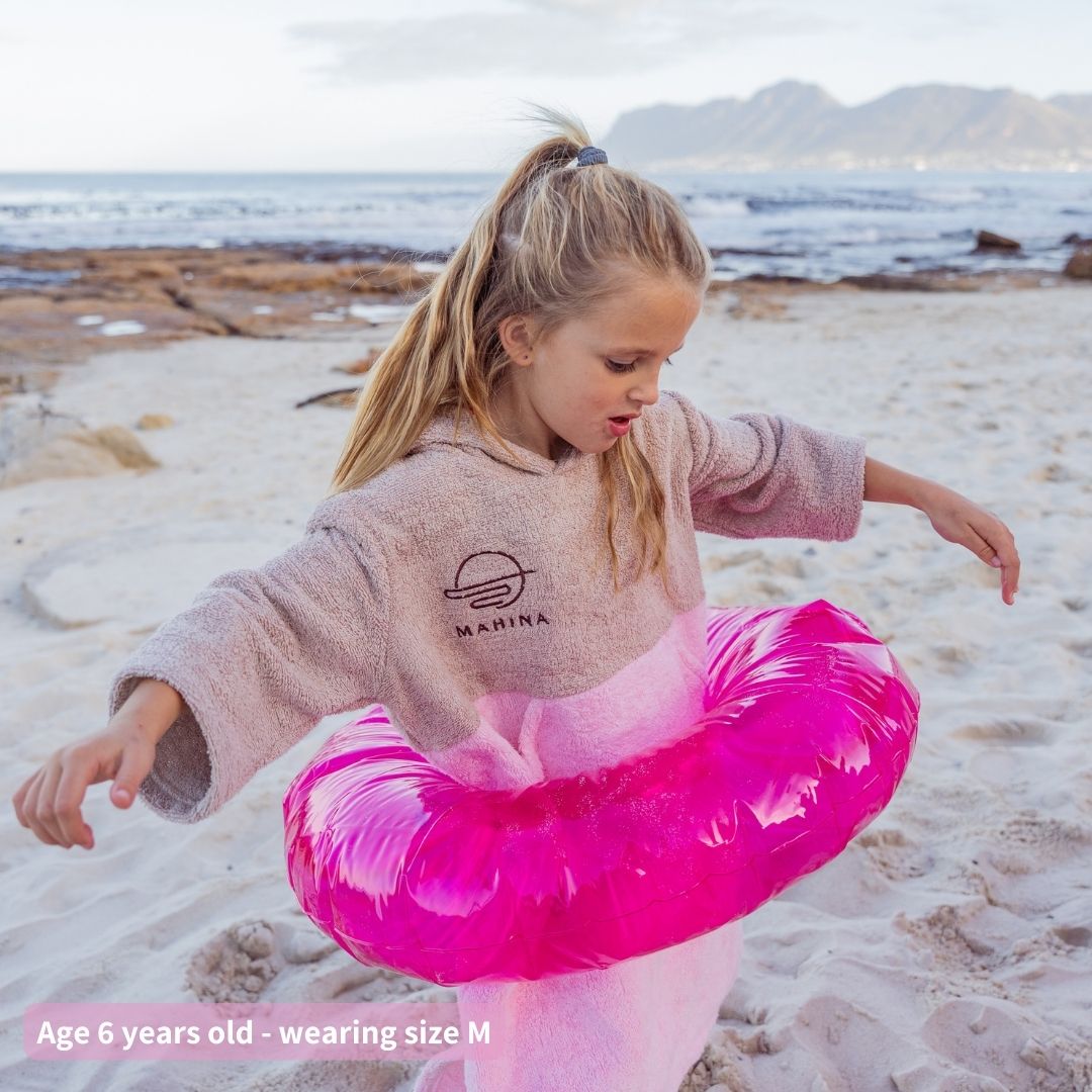 Kids Sorbet Pink Towel Poncho