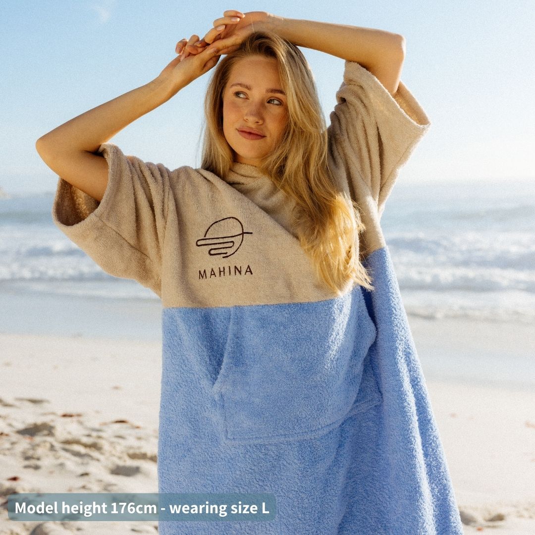 Salt Blue Towel Poncho