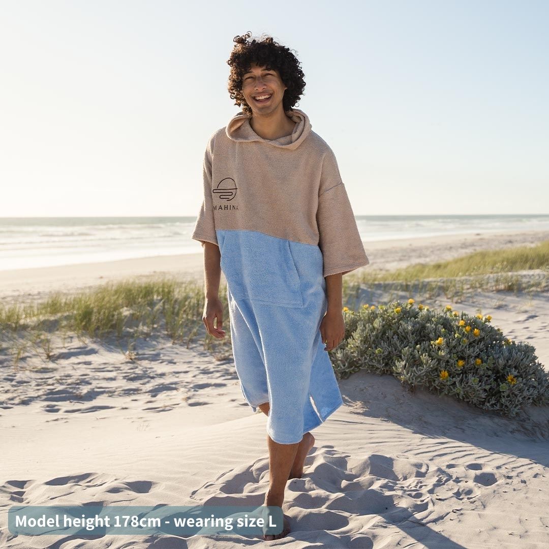 Salt Blue Towel Poncho