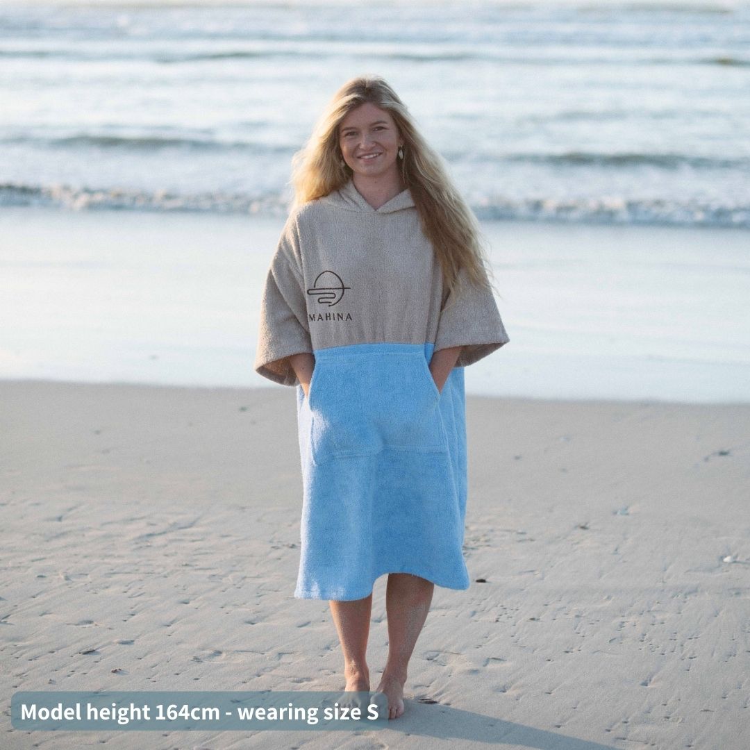 Salt Blue Towel Poncho
