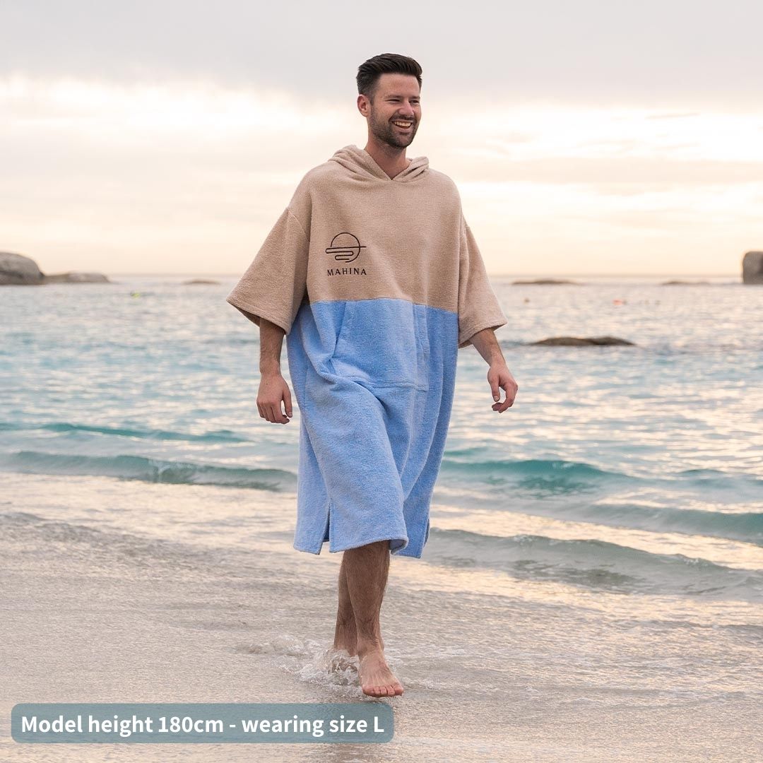 Salt Blue Towel Poncho