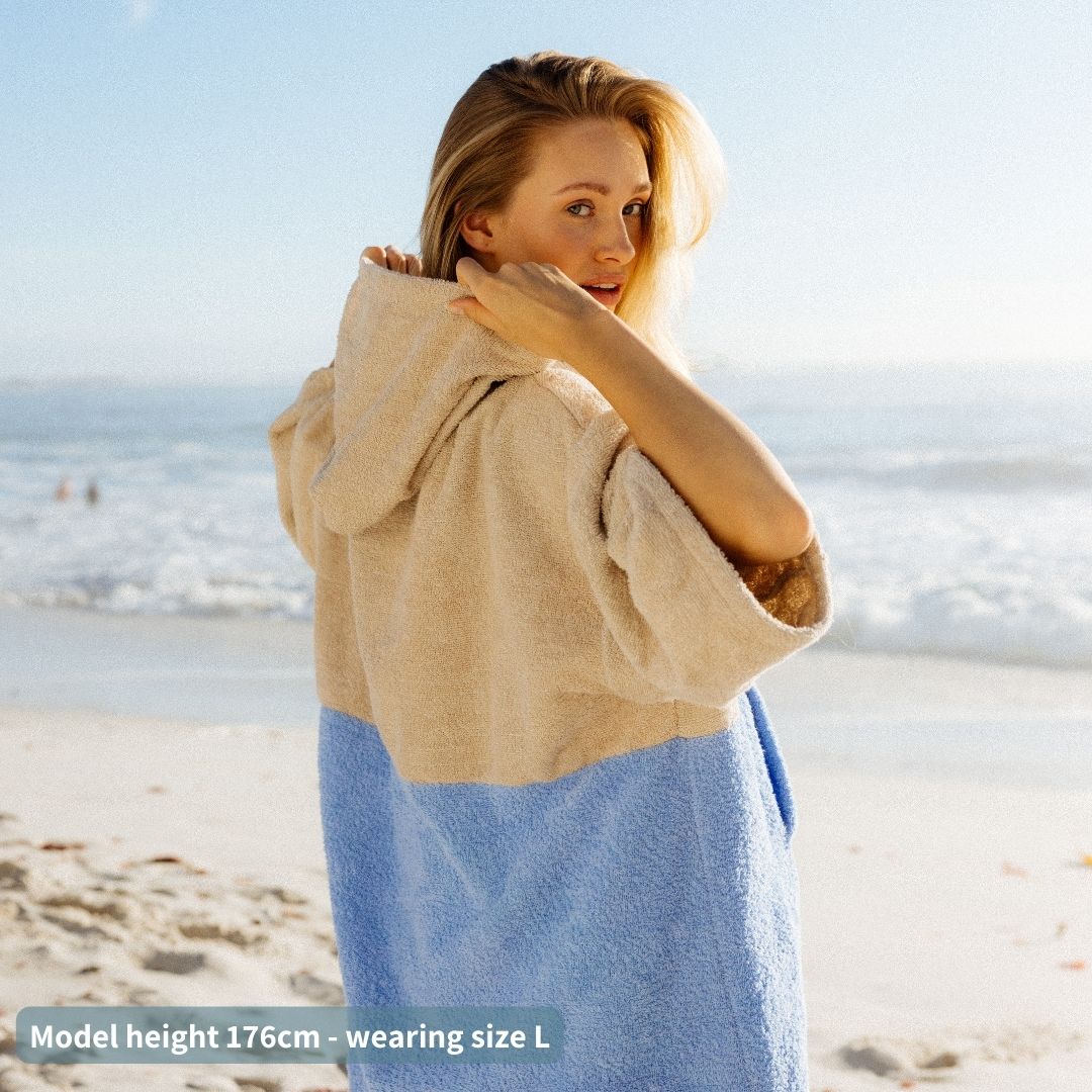 Salt Blue Towel Poncho