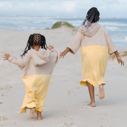 Kids Sunshine Yellow Towel Poncho