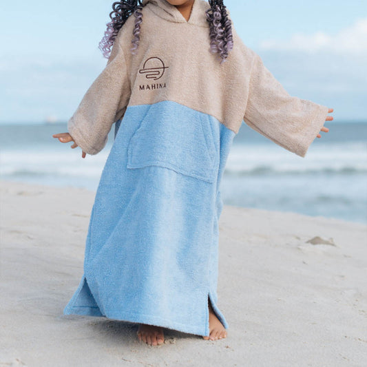 Kids Salt Blue Towel Poncho