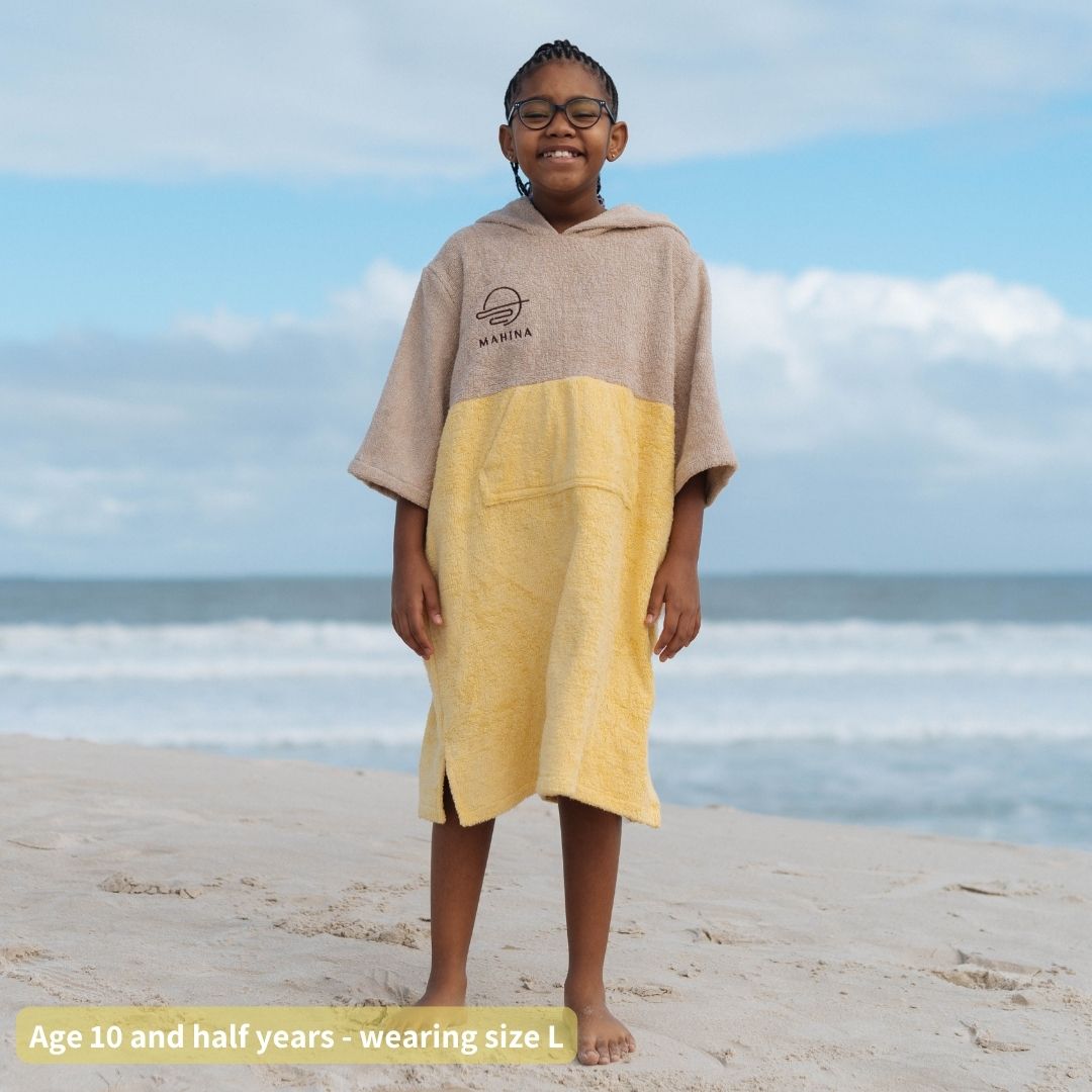 D*在様 apolina kids Elvira Beach Set 7-9y Kids Yellow Sunshine Towelie - 100% Cotton Kids Changing Towel