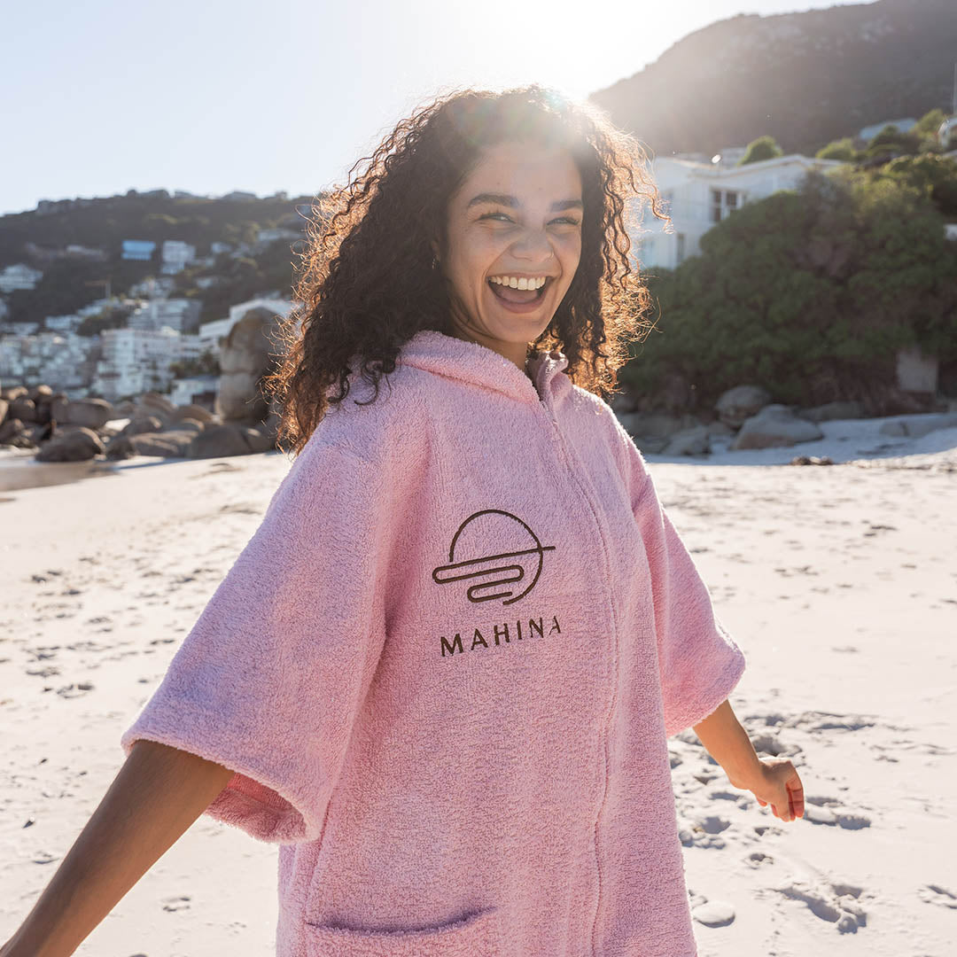 Zip Sorbet Pink Towelie - 100% Cotton Changing Towel | Mahina Zip