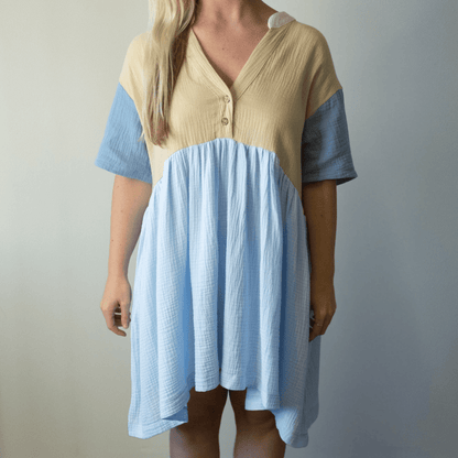 Seabreeze Muslin Short Multi Colour Dress