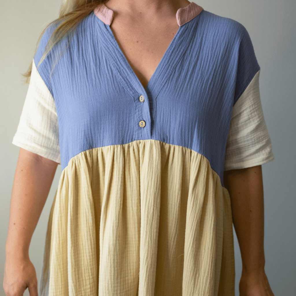 Sunset Muslin Short Multi Colour Dress