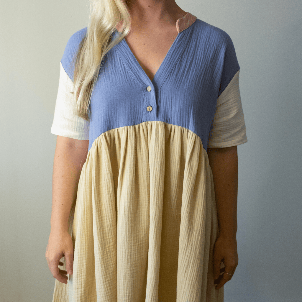Sunset Muslin Short Multi Colour Dress
