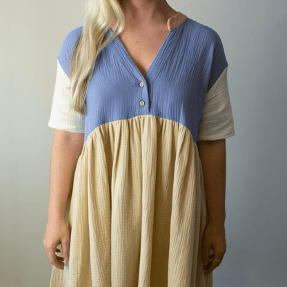 Sunset Muslin Short Multi Colour Dress