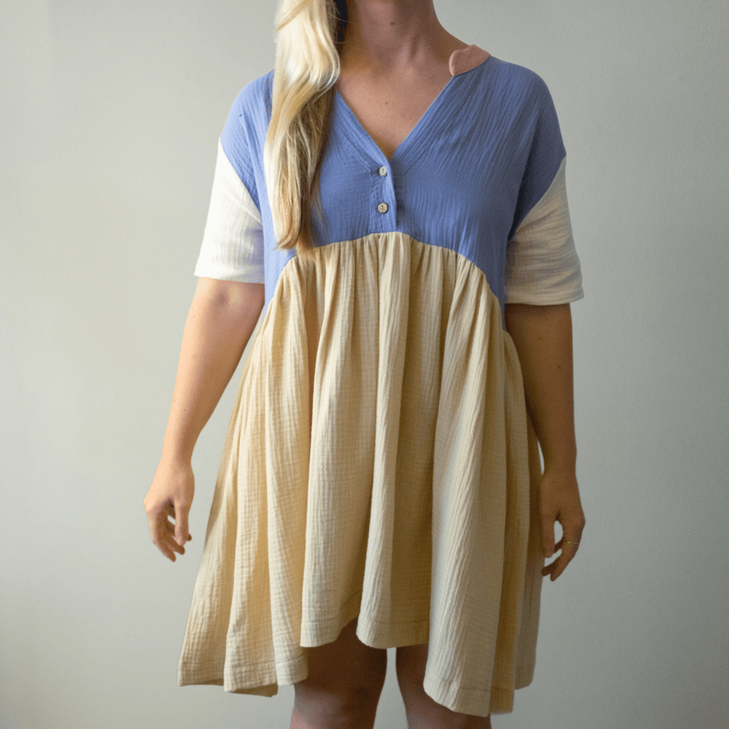 Sunset Muslin Short Multi Colour Dress